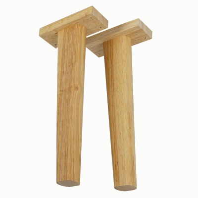 原木色实木桌脚 北欧简约家具支撑脚 餐桌茶几DIY配件 多尺寸可选