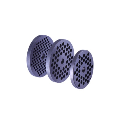 粉末冶金零件碎肉机圆刀盘机不锈钢食品绞肉机配件绞肉出肉孔板