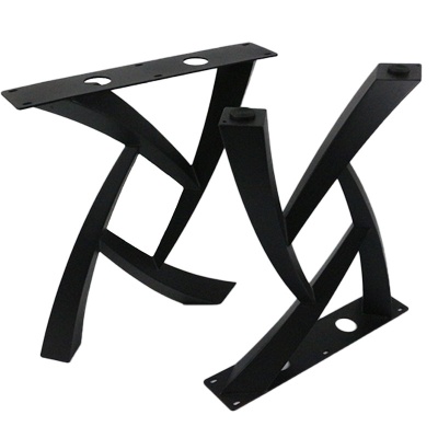 源头工厂工字型桌架桌腿铁艺桌架会议桌铁架简易书桌铁桌脚定制